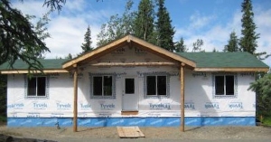 Front of Cabin under Construction